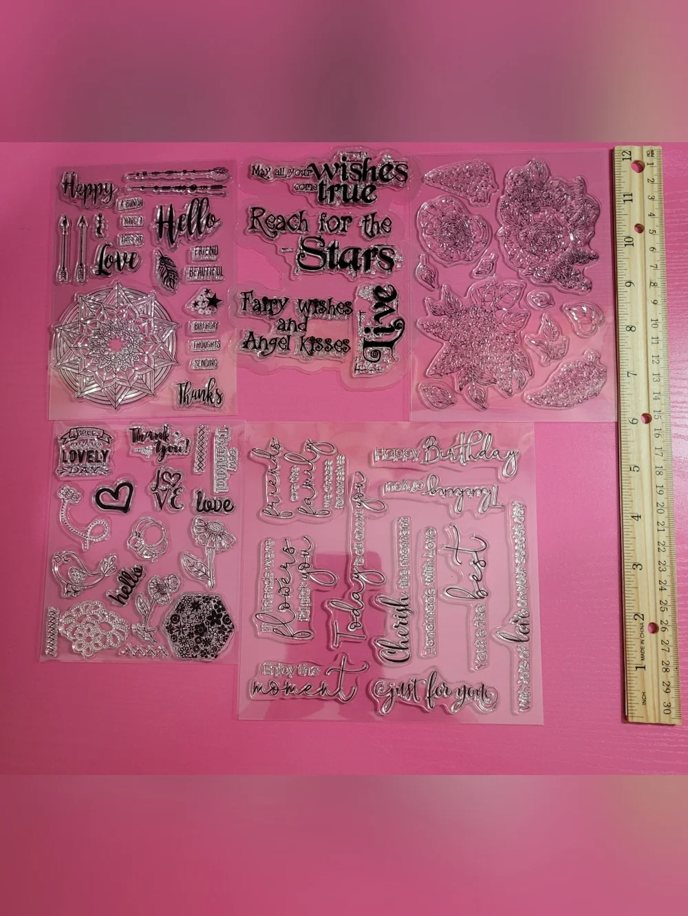 Clear Unmounted Stamp Bundle.  Set Of 5 Sheets.  (0737)
